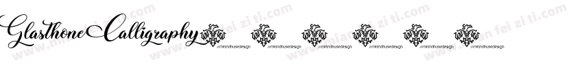 Glasthone Calligraphy字体转换